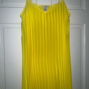 Bar lll Vibrant Yellow Long Pleated Dress